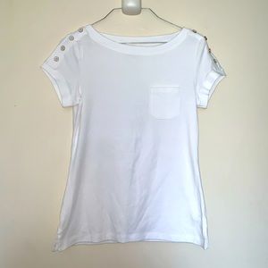 Talbots white tee women’s size small